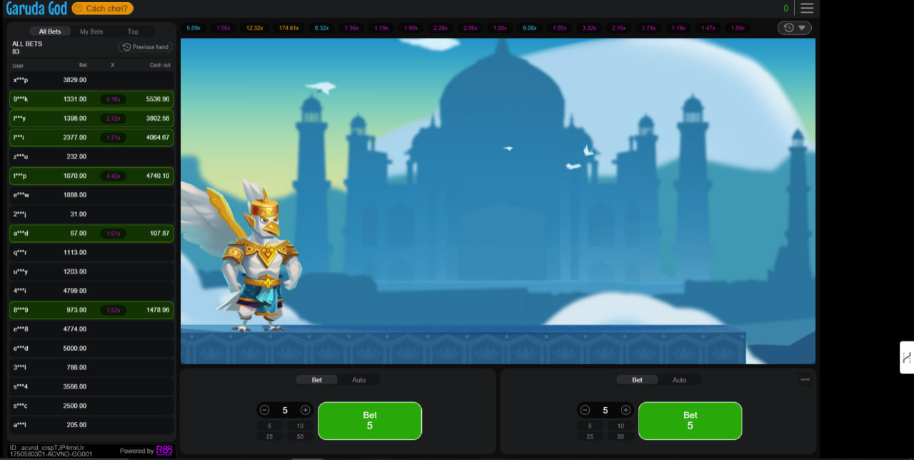 Garuda God - Tr&ograve; chơi Crash Game được nh&agrave; cung cấp R88 ph&acirc;n phối tại BJ88