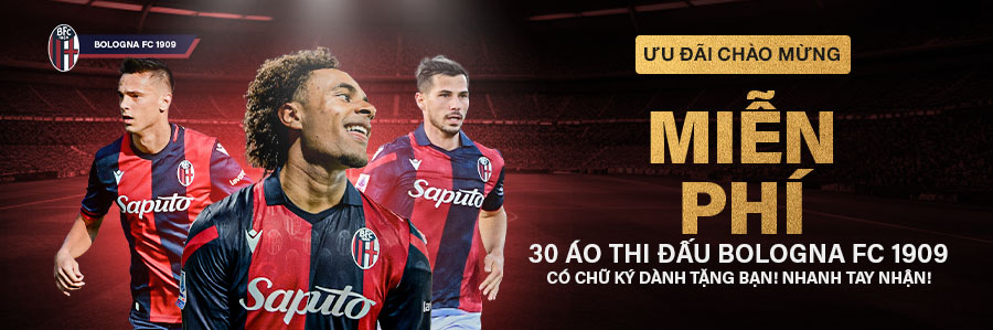 Tặng miễn ph&iacute; &Aacute;o đấu Bologna FC c&oacute; chữ k&yacute;